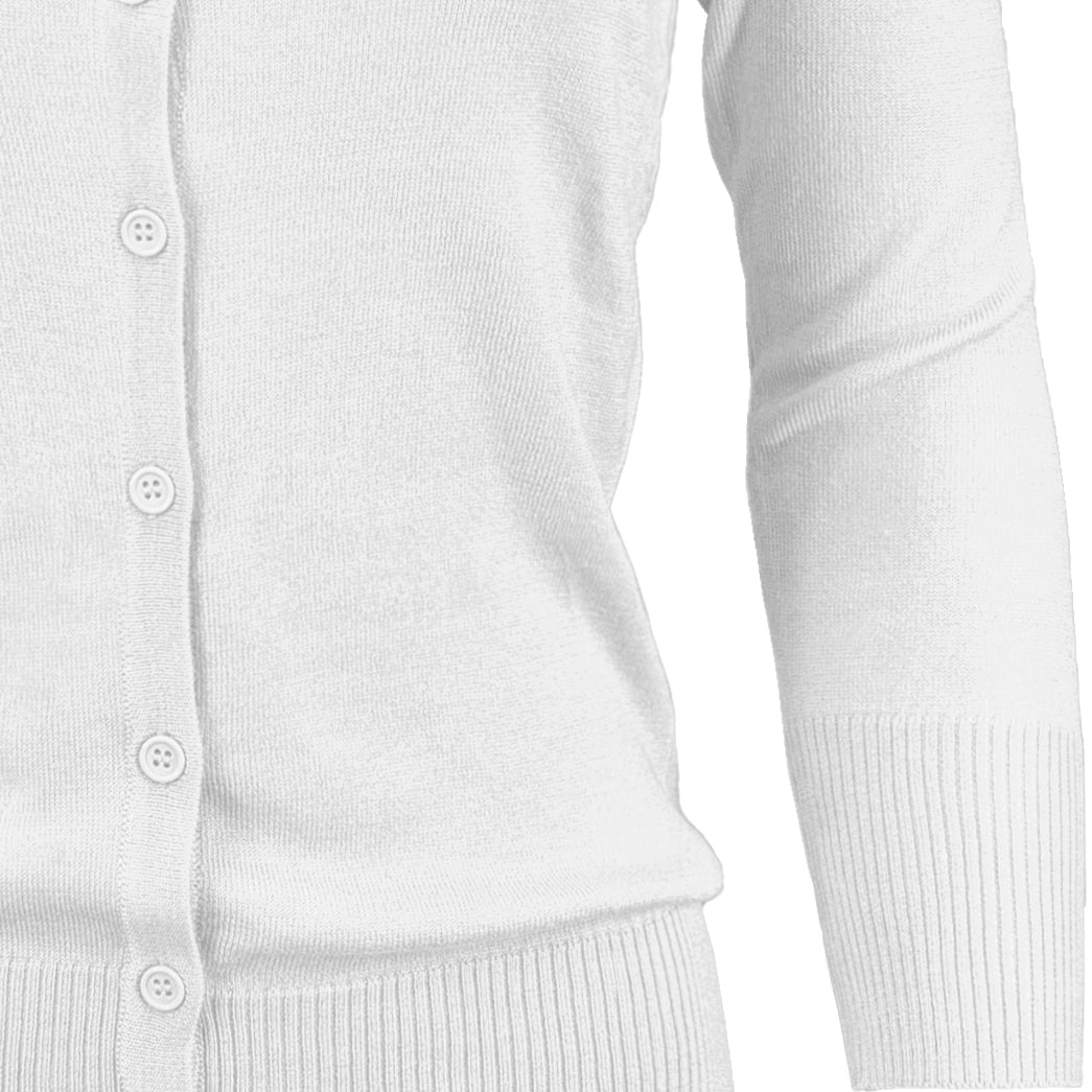 Women's 3/4 Sleeve Crewneck Knit Cardigan Sweater CO079 (S-L)