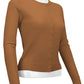 Women's Long Sleeve Crewneck Knit Cardigan Sweater MK0179 (S-L)
