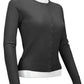 Women's Long Sleeve Crewneck Knit Cardigan Sweater MK0179 (S-L)