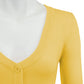 Women's Cropped Bolero 3/4 Sleeve V-Neck PLUS size Cardigan CO129PL (1X-3X)