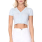 Short Sleeve V-Neck Cropped Bolero Plus Size Cardigan HB2137PL (1X-3X)