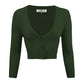 Women's Cropped Bolero 3/4 Sleeve V-Neck PLUS size Cardigan CO129PL (1X-3X)