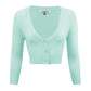 Women's Cropped Bolero 3/4 Sleeve V-Neck PLUS size Cardigan CO129PL (1X-3X)