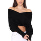 Sexy Off The Shoulder Wrap Bolero Sweater Shawl with Sleeve KC003 (S/M-M/L)