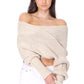 Sexy Off The Shoulder Wrap Bolero Sweater Shawl with Sleeve KC003 (S/M-M/L)