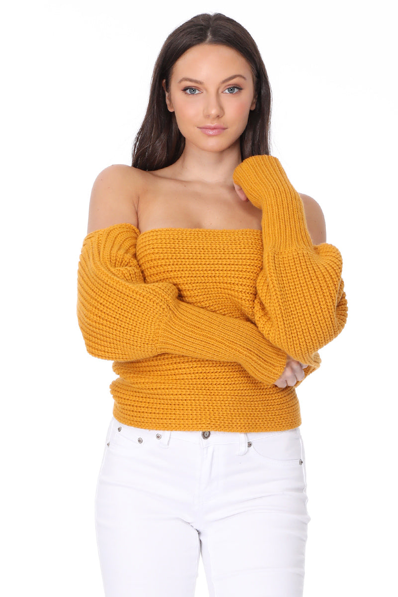 Sexy Off The Shoulder Wrap Bolero Sweater Shawl with Sleeve KC003 (S/M-M/L)