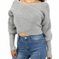 Sexy Off The Shoulder Wrap Bolero Sweater Shawl with Sleeve KC003 (S/M-M/L)