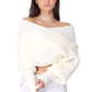 Sexy Off The Shoulder Wrap Bolero Sweater Shawl with Sleeve KC003 (S/M-M/L)