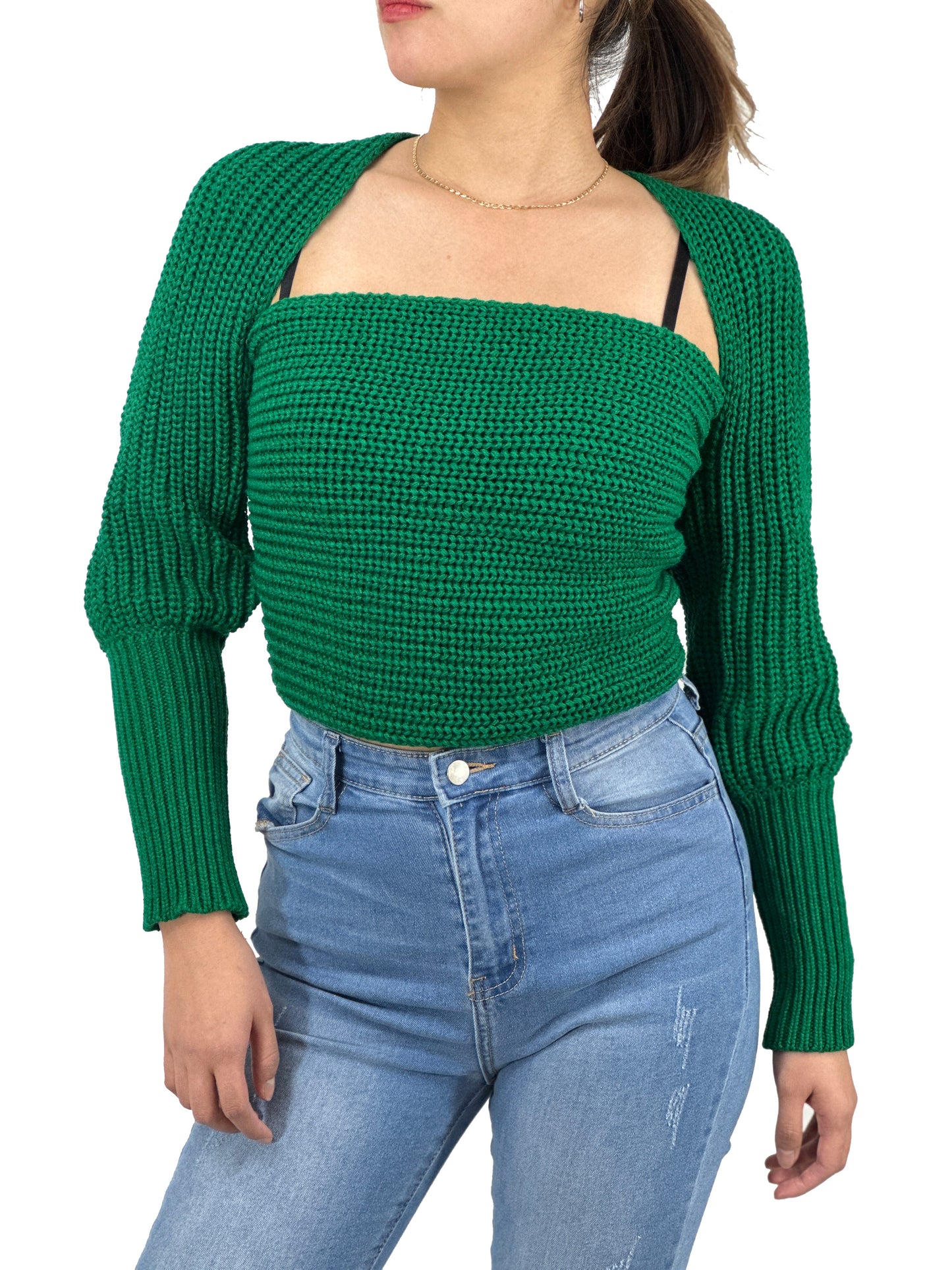 Sexy Off The Shoulder Wrap Bolero Sweater Shawl with Sleeve KC003 (S/M-M/L)