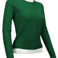 Women's Long Sleeve Crewneck Knit Cardigan Sweater MK0179 (S-L)