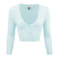 Women's Cropped Bolero 3/4 Sleeve V-Neck PLUS size Cardigan CO129PL (1X-3X)