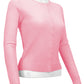 Women's Long Sleeve Crewneck Knit Cardigan Sweater MK0179 (S-L)