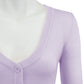 Women's Cropped 3/4 Sleeve V-Neck Bolero Cardigan Sweater CO129 (S-XL)