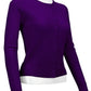 Women's Long Sleeve Crewneck Knit Cardigan Sweater MK0179 (S-L)