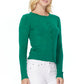 Women's Long Sleeve Crewneck Knit Cardigan Sweater MK0179 (S-L)