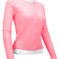 Women's Long Sleeve Crewneck Knit Cardigan Sweater MK0179 (S-L)