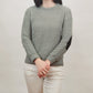 Honeycomb Stitch Sweater Top with Elbow Patch MK3354 (S-L)
