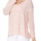 V Neck Long Sleeve Knit Top Loose Pullover Summer Sweater MK3392 (S-L)
