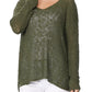 V Neck Long Sleeve Knit Top Loose Pullover Summer Sweater MK3392 (S-L)