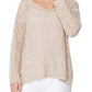 V Neck Long Sleeve Knit Top Loose Pullover Summer Sweater MK3392 (S-L)