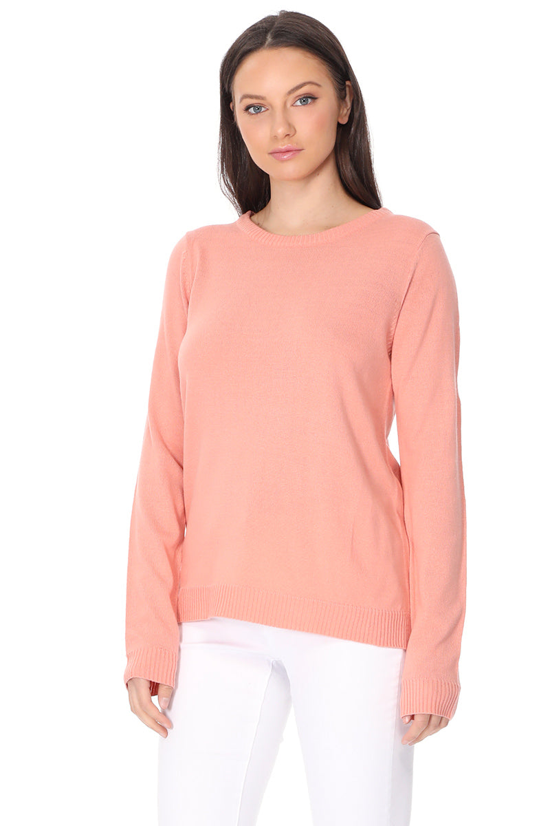 Women's Casual Long Sleeve Crewneck Pullover Sweater MK3399 (S-L)