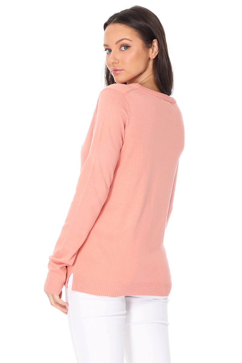 Women's Casual Long Sleeve Crewneck Pullover Sweater MK3399 (S-L)