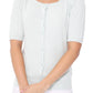 Short Half Sleeve Button Down Crewneck Knit Cardigan Sweater MK3467 (S-XL)