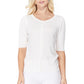 Short Half Sleeve Button Down Crewneck Knit Cardigan Sweater MK3467 (S-XL)