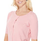 Short Half Sleeve Button Down Crewneck Knit Cardigan Sweater MK3467 (S-XL)
