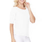 Short Half Sleeve Button Down Crewneck Knit Cardigan Sweater MK3467 (S-XL)