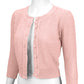 3/4 Sleeve Crewneck Crochet Knit Plus Size Cardigan Sweater MK3514PL (1X-3X)