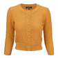 3/4 Sleeve Crewneck Crochet Knit Plus Size Cardigan Sweater MK3514PL (1X-3X)