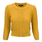 3/4 Sleeve Crewneck Crochet Knit Plus Size Cardigan Sweater MK3514PL (1X-3X)