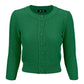 3/4 Sleeve Crewneck Crochet Knit Plus Size Cardigan Sweater MK3514PL (1X-3X)