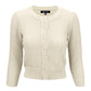3/4 Sleeve Crewneck Crochet Knit Plus Size Cardigan Sweater MK3514PL (1X-3X)