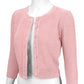 3/4 Sleeve Crewneck Crochet Knit Plus Size Cardigan Sweater MK3514PL (1X-3X)