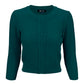 3/4 Sleeve Crewneck Crochet Knit Plus Size Cardigan Sweater MK3514PL (1X-3X)