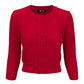 3/4 Sleeve Crewneck Crochet Knit Plus Size Cardigan Sweater MK3514PL (1X-3X)