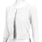 3/4 Sleeve Crewneck Crochet Knit Plus Size Cardigan Sweater MK3514PL (1X-3X)