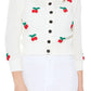 3/4 Sleeve Crewneck Crochet Knit Cropped Cardigan Sweater MK3515 (S-L)