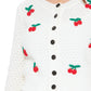 3/4 Sleeve Crewneck Crochet Knit Cropped Cardigan Sweater MK3515 (S-L)