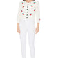 3/4 Sleeve Crewneck Crochet Knit Cropped Cardigan Sweater MK3515 (S-L)