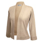 3/4 Sleeve Open Front Knit Bolero Crop Cardigan Sweater MK3558 (S-XL)