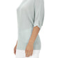 Half Dolman Sleeve Sheer Cool Knit Sweater Top MK3621 (S-L)