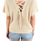 Open Back Half Sleeve Loose Fit Summer Knit Top MK3626 (S-L)