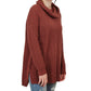 Cowl Neck Oversized Pop-Corn Knit Tunic Sweater MK3650 (S-L)