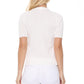 Half Sleeve Daisy Flower Embroidered Knit Pullover Tee MK3664EMBO(S-XL)