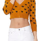 Dog Patterned Button Down Cropped Cardigan Sweater MK3672 (S-L)