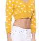 Dog Patterned Button Down Cropped Cardigan Sweater MK3672 (S-L)