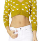 Dog Patterned Button Down Cropped Cardigan Sweater MK3672 (S-L)